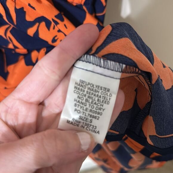 NWT Umgee Midnight Mix Tiered Floral Print 3/4 Sleeve Ruffle Neck Tie Dress - Picture 5 of 6